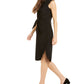 Alfani Women's Sleeveless Crew Neck Below the Knee Formal Shirt Dress Black Size 4