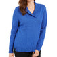Karen Scott Women's Ribbed Long Sleeve Shawl Collar Sweater Blue Size X-Small