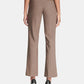Calvin Klein Women's Zippered Pocketed Wear to Work Straight Leg Pants Brown Size 8 Petite