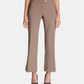 Calvin Klein Women's Zippered Pocketed Wear to Work Straight Leg Pants Brown Size 8 Petite