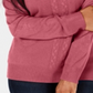 Karen Scott Women's Cable Front Mock Neck Sweater Pink Size XX-Large