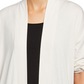 Eileen Fisher Women's Heather Long Sleeve Open Cardigan Blouse Formal Sweater Beige Size Petite Medium