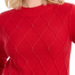 Karen Scott Women's Beaded Cable Mock Neck Sweater Red Size Medium