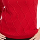 Karen Scott Women's Beaded Cable Mock Neck Sweater Red Size Medium