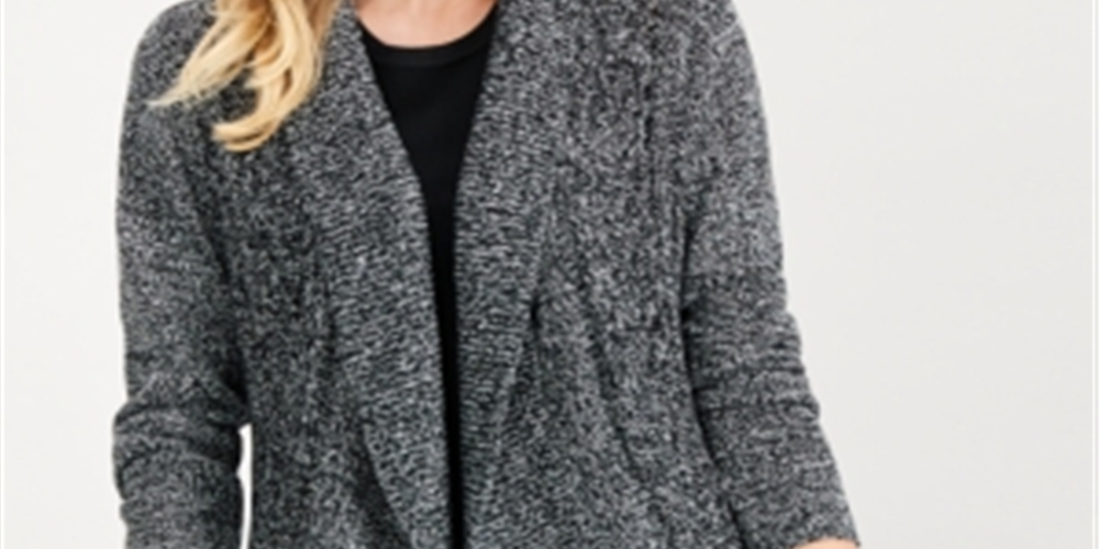 Karen Scott Women's Cocoon Cardigan Black Size Medium