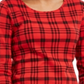 Charter Club Women's Cotton Plaid Top Red Size XX-Large