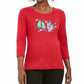 Karen Scott Women's Winter Flip Flops Cotton Top Red Size Petite S
