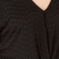 INC International Concepts Women's Plus Eyelet Twist Front Blouse Black Size 0X