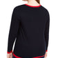 Tommy Hilfiger Women's Plus Argyle Cotton Sweater Navy Size 3X