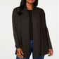 Karen Scott Women's Open Front Cardigan Brown Size Small