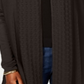 Karen Scott Women's Open Front Cardigan Brown Size Small