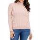 Charter Club Women's Cable Turtleneck Sweater Pink Size Small