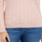 Charter Club Women's Cable Turtleneck Sweater Pink Size Small