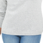 Karen Scott Women's Cotton Marled Henley Sweater Gray Size Large