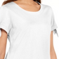 Karen Scott Women's Tie Sleeve T-Shirt White Size X-Small