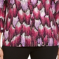 JM Collection Women's Printed 3/4 Sleeve Top Black Size X-Small