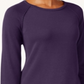 Karen Scott Women's Curved Hem Pullover Sweater Purple Size Petite Small