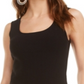 Bar III Women's Ribbed Knit Square Neck Tank Top Sweater Black Size X-Large