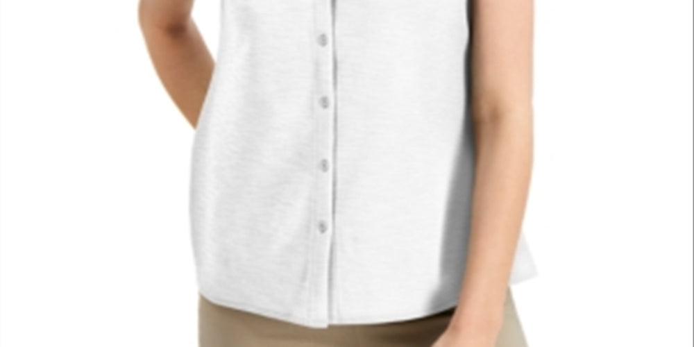 Alfani Women's Sleeveless Blouse White Size X-Small