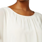 JM Collection Women's Sheer Dressy Blouse Nude Size Small