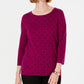 Karen Scott Women's Dot Dream Sweater Purple Size Large