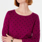 Karen Scott Women's Dot Dream Sweater Purple Size Large