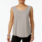 JM Collection Women's Scoop Neck Tank Top Brown Size X-Large
