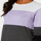 Karen Scott Women's Colorblocked Pullover Sweater Purple Size Medium