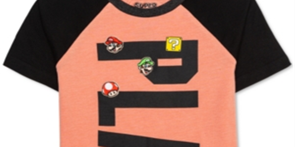 Nintendo Little Boy's Super Mario Bros Play T-Shirt Orange Size 7