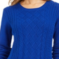 Charter Club Women's Cable Sweater Blue Size Medium