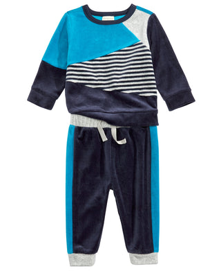 First Impressions Infant Boy's Colorblocked Sweatshirt Blue Teal Size 18M