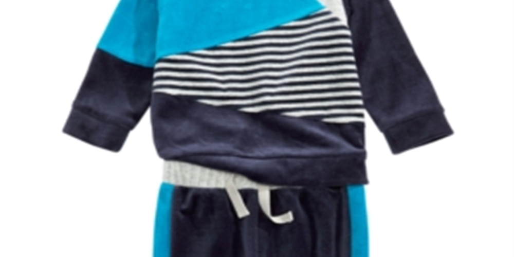 First Impressions Infant Boy's Colorblocked Sweatshirt Blue Teal Size 18M