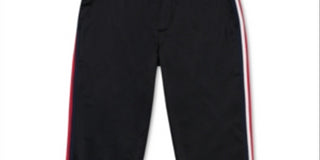 Tommy Hilfiger Big Boy's Evan Pieced Stripe Track Pants Black Size XL