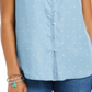 Style & Co Women's Printed Button Down Top Blue Size X-Large