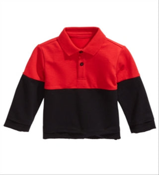 First Impressions Baby Boy's Colorblocked Collared Shirt Red Size 24MOS
