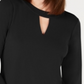 Charter Club Women's Bell Sleeve Keyhole Top Black Size Large