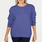 Karen Scott Women's Sport Long Sleeve Crewneck Sweatshirt Purple Size X-Small