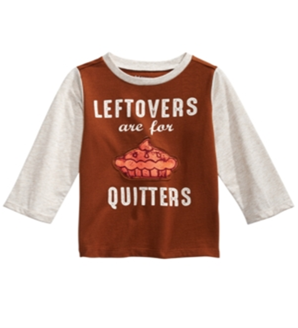 First Impressions Infant Boy's Colorblocked Leftovers T-Shirt Brown Size 3-6MOS
