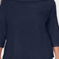 Karen Scott Women's Cotton Lace Trim Top Blue Size Large