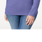 Karen Scott Women's Cotton Henley Top Purple Size Small
