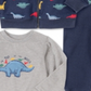 Kids Headquarters Baby Boy's 3 Pc Dinosaur Fleece Hoodie Jogger Pants & Long Sleeve T-Shirt Set Navy Size 3-6MOS