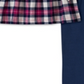 Kids Headquarters Toddler Girl's 2 Pc Plaid Flannel Tunic & Leggings Set White Size 4T