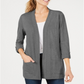 Karen Scott Women's Cotton Cozy Cardigan Gray Size Small