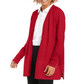 Charter Club Women's Open Front Cardigan Red Size Large