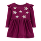 Carter's Toddler Girl's Sequin Stars Jersey Dress Purple Size 4T