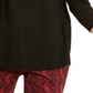 INC International Concepts Women's Peekaboo Grommet Sweater Black Size Medium