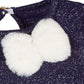 First Impressions Baby Girl's 2 Pc Metallic Sweater & Faux Fur Skirt Set Blue Size 0-3 Months