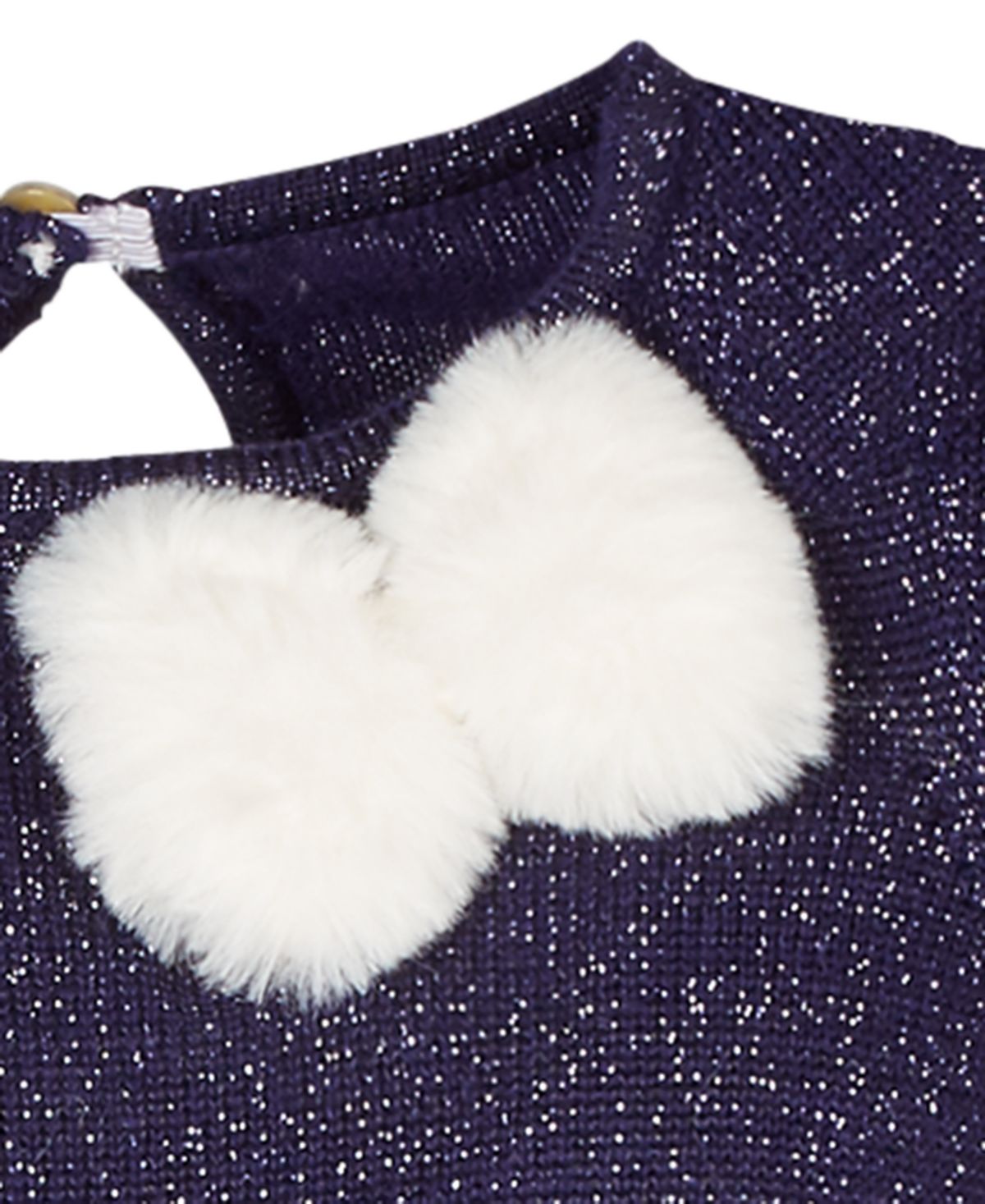 First Impressions Baby Girl's 2 Pc Metallic Sweater & Faux Fur Skirt Set Blue Size 0-3 Months