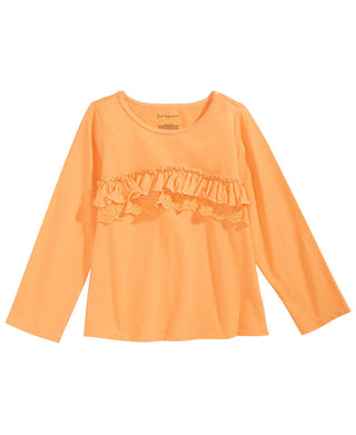 First Impressions Toddler Girls Cotton Ruffled T-Shirt Yellow Size 3T REG