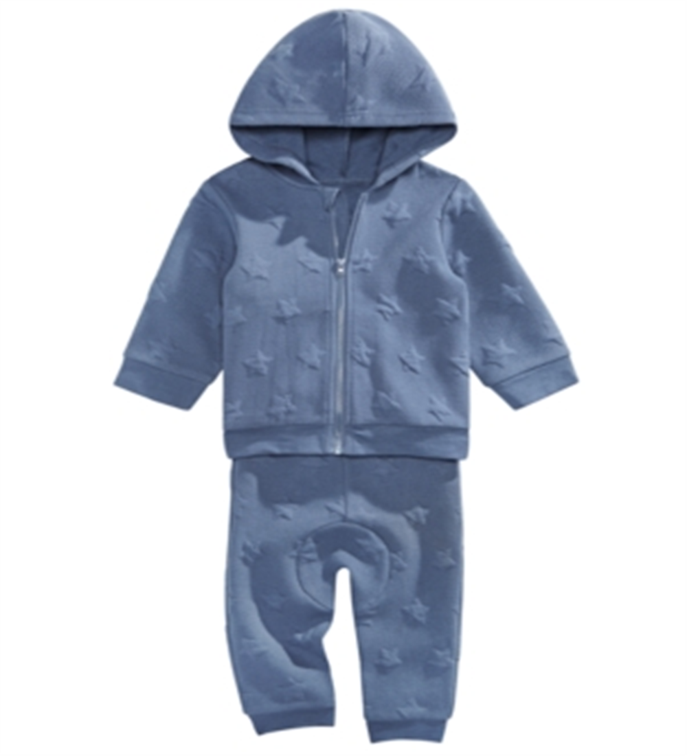 First Impressions Baby Boy's 2 Pc Star Hoodie & Jogger Pants Set Blue Size 3-6MOS